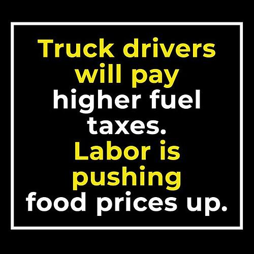 National Party of Australia: Labor’s Truckies Tax will create even higher food prices for families….