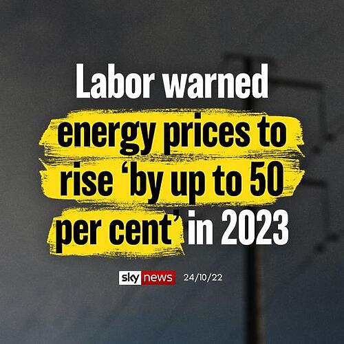 The Albanese Government has broken their promise to reduce power bills...