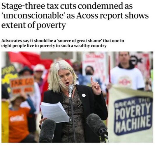 The Stage 3 Tax Cuts will keep everyday Aussies in poverty, so a few w...