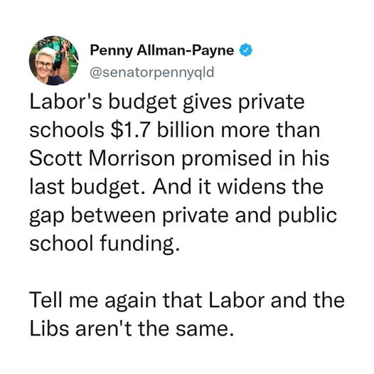 Labor's budget widens the gap between private and public school fundin...