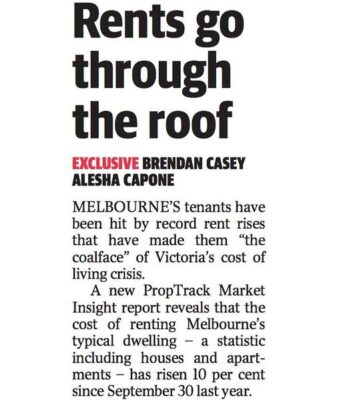 Victorian Greens: Victoria is in a housing crisis, with Melbourne rents rising a record ...