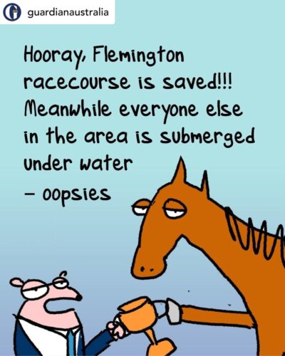 When the Maribrynong river overflowed and homes around the Flemington ...