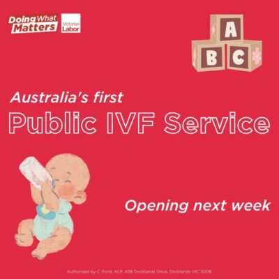 BREAKING: Australia's first public IVF service will open next week....