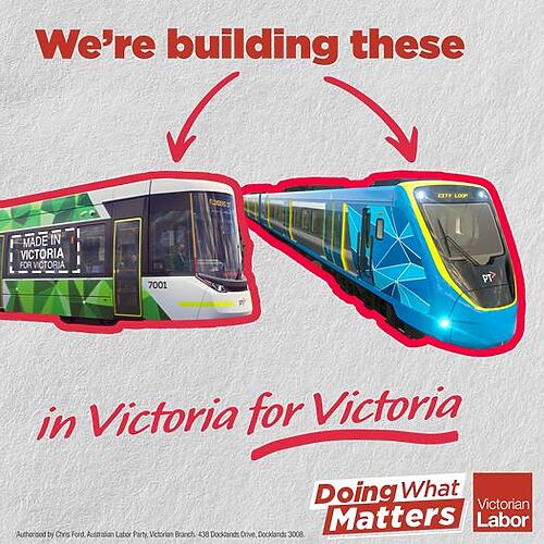 The Andrews Labor Government is building more trains and trams right h...