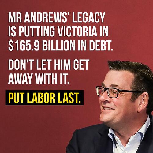 Daniel Andrews' debt is bigger than NSW, QLD and TAS combined. Do...
