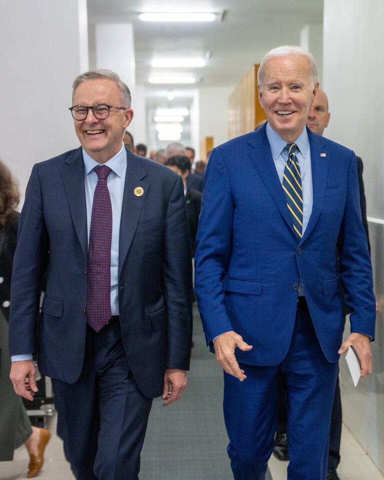 Anthony Albanese: A pleasure to meet with @POTUS Joe Biden in Cambodia. We spoke ab…