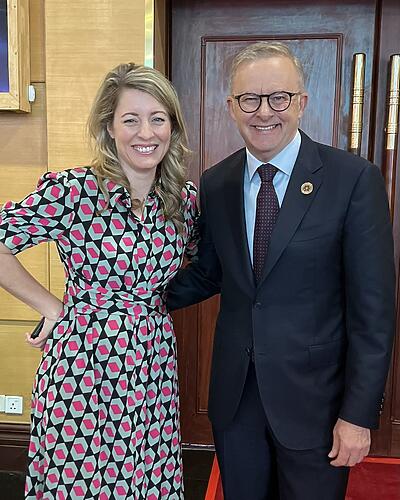 Bumped into Canadian Foreign Minister @melaniejoly in Cambodia.  ...