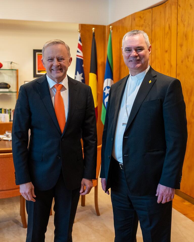 Anthony Albanese: Great to hear from Archbishop @BishopComensoli about the Catholic…