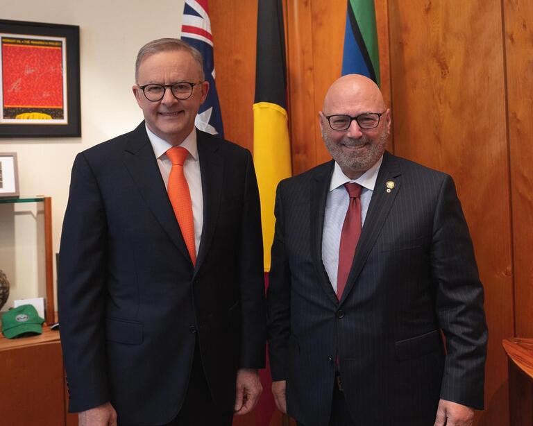 Anthony Albanese: Great to meet with Australian Ambassador to the US, @A_Sinodinos …