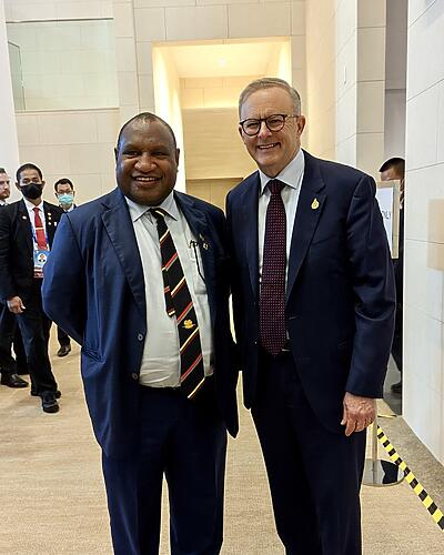 Great to speak with my friend James Marape, Prime Minister of Pap...
