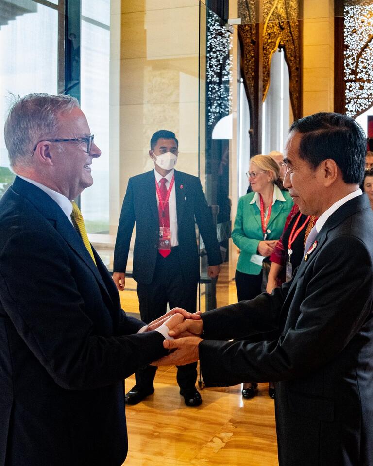 Anthony Albanese: Had a warm discussion with Indonesian President @jokowi in Bali a…