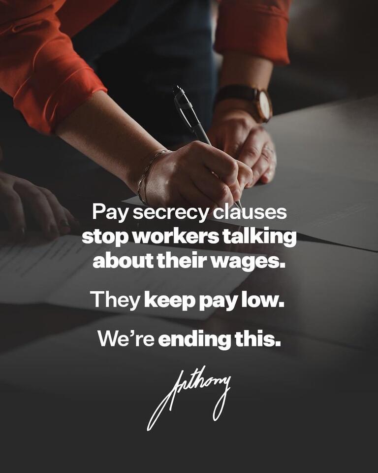 Anthony Albanese: If you can’t talk about your pay, how can you know if you’re gett…