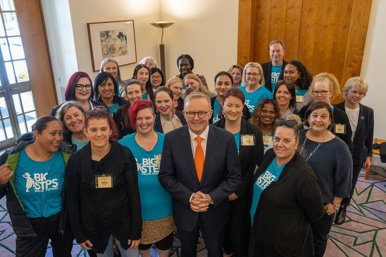 Anthony Albanese: Thanks to these incredible early childhood educators who came fro…