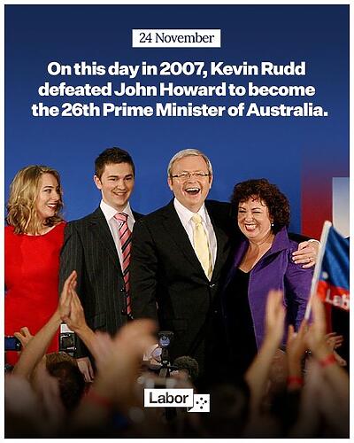 Following a landslide victory, the Rudd Labor Government swung in...