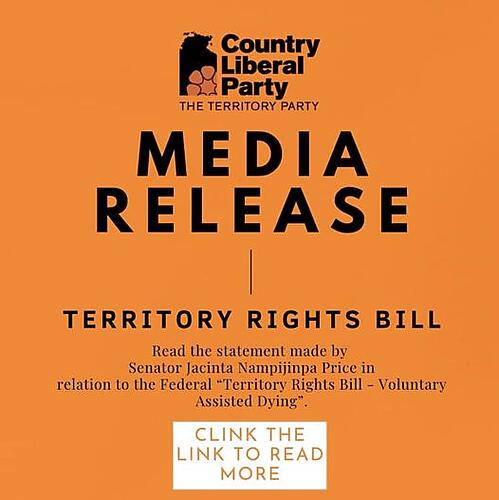 Country Liberal Party: “I support the rights of Territorians, all Territorians. Always have, …