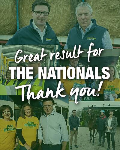 Incredible results for the Nats in Victoria! We've won three lowe...