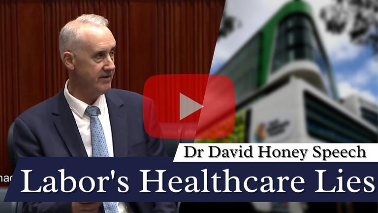 Dr David Honey MLA: Labor’s Healthcare Lies
I stood in Parliament and called out the …