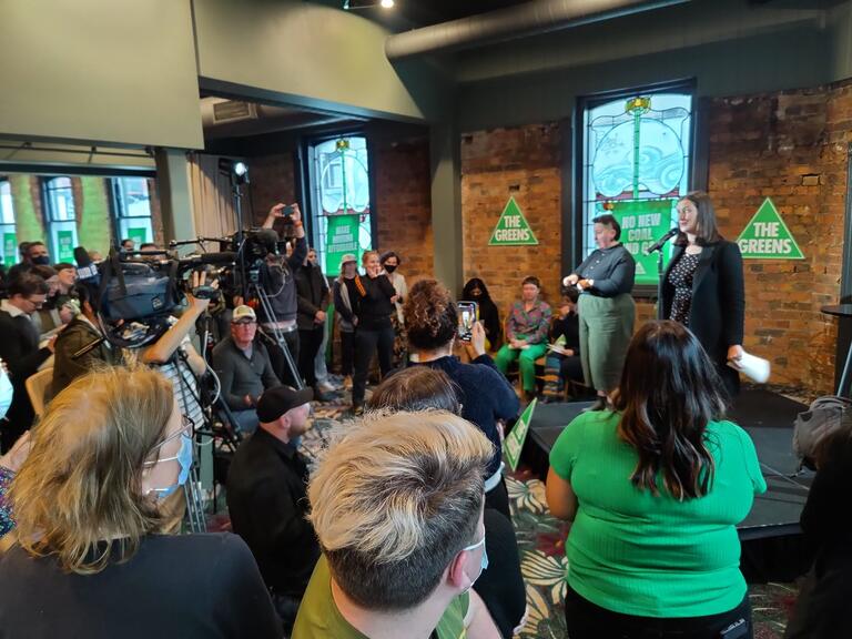Dr Tim Read MP: Greens statewide campaign launch in Collingwood. @ellensandell wa…