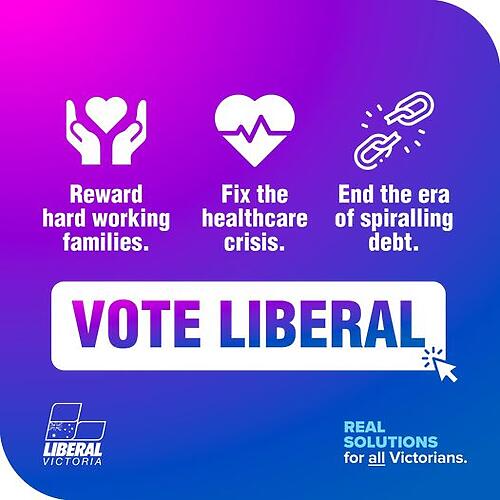 Liberal Party of Australia: The only way to give Victoria the fresh start it needs is to vote…