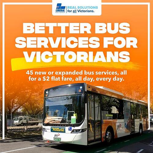 $2 bus fares  better bus services  All day, every day....