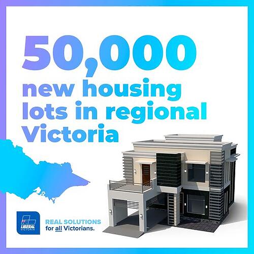 50,000 of the 150,000 new housing lots committed by the Liberals ...