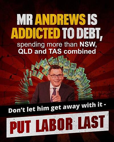 A Liberal and Nationals Government will put a stop to Mr Andrews’...