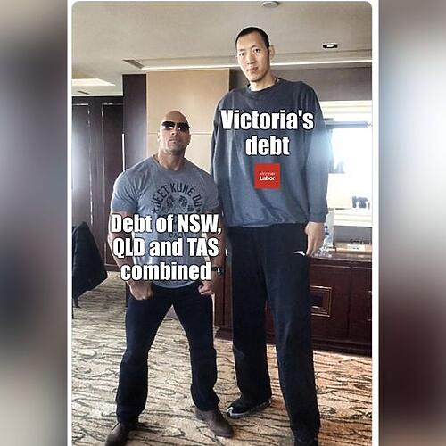 Daniel Andrews’ debt is bigger than NSW, QLD and TAS combined....