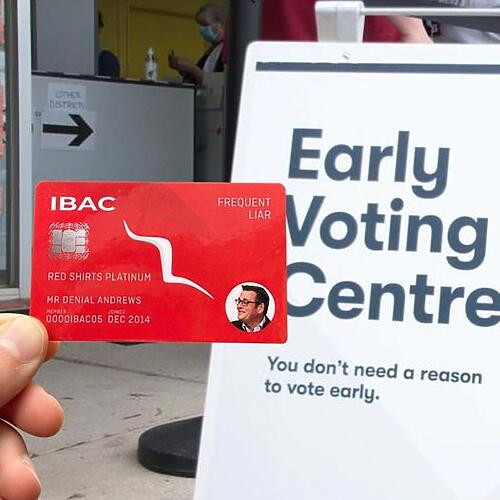 Found someone's Frequent Liar card in an early voting centre in t...