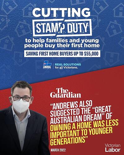 How out of touch is Daniel Andrews? Our policy to cut stamp duty ...