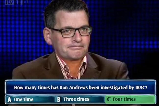 One, Two, Three, Four... it's time to show Daniel Andrews the doo...