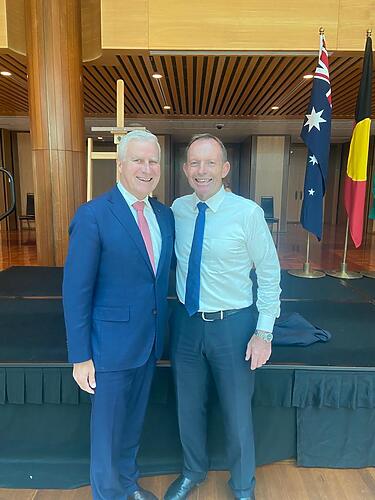 Michael McCormack: Delighted to catch up with my good friend, Tony Abbott AC, the 28…