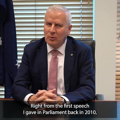 Michael McCormack: From my first speech in Parliament in 2010, I talked about more d…