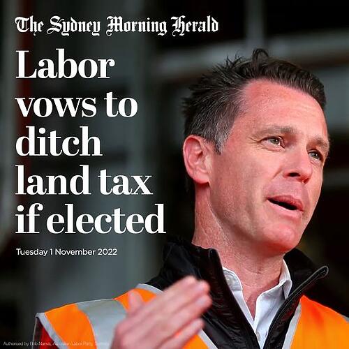 Dominic Perrottet and the Liberals want a land tax on the family home,...