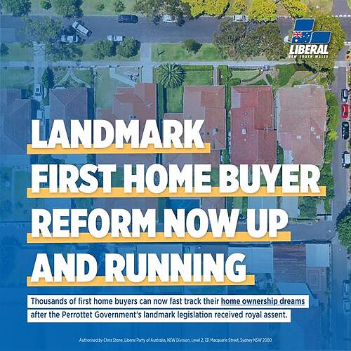 Premier Dom Perrottet said in a national first, buyers will now b...