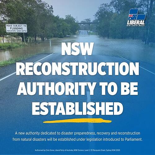 Premier Dom Perrottet said the creation of a NSW Reconstruction A...
