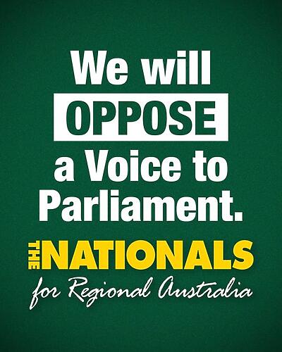 National Party of Australia: The Nationals believe a Voice to Parliament will not help with th…