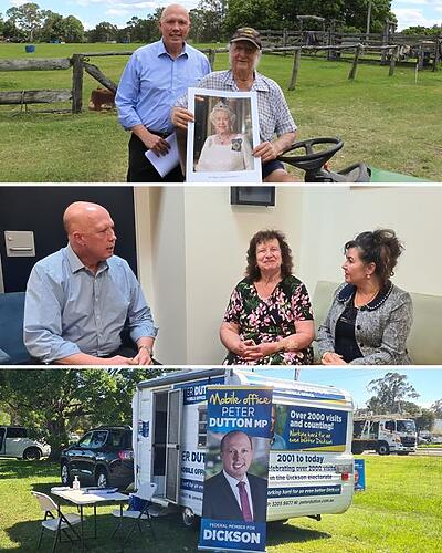 Peter Dutton: Out and about in my community today – catching up with locals to …