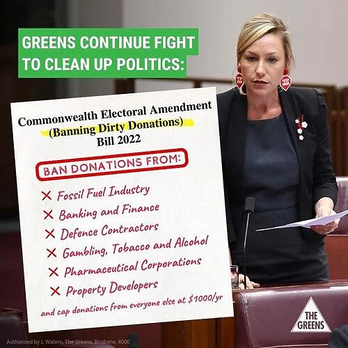 Queensland Greens: Yesterday Senator Larissa Waters re-introduced a bill to remove the to…