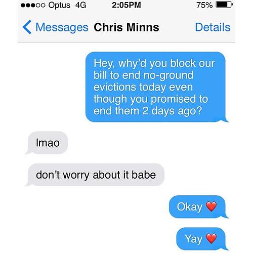 2 days ago Chris Minns promised to end no grounds evictions....