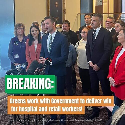 The Greens SA: BREAKING: the Greens are working with the Government to secure th…