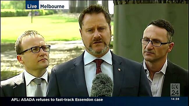 ABC News: Adam Bandt, Senator Richard Di Natale and Senator Peter Whish-Wilson