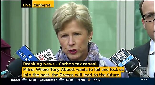 'We will lead, where Tony Abbott wants to fail' - Christine Milne & Adam Bandt