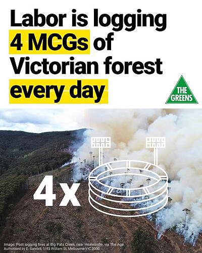 Four MCGs worth of native forest gone – every single day....