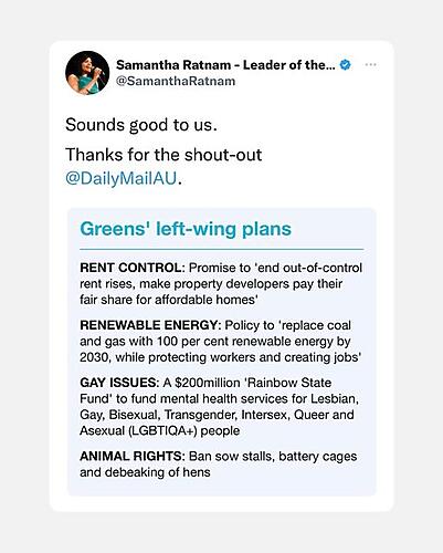 Victorian Greens: Hey @dailymailau, thanks for spreading the word. Sounds great to …