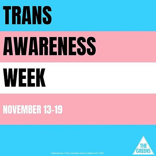 IT'S TRANS AWARENESS WEEK!...