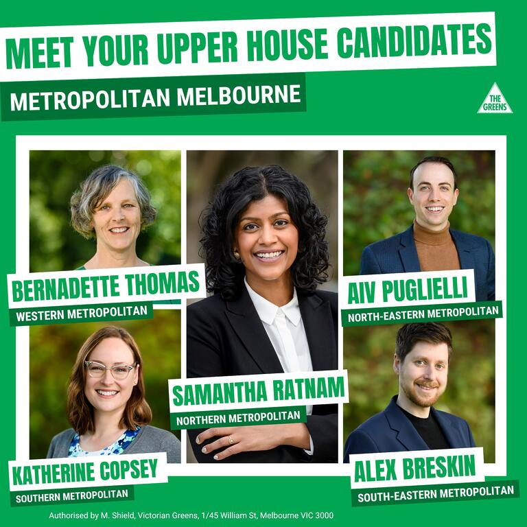 Victorian Greens: Meet your upper house candidates for this State Election!  Your v…