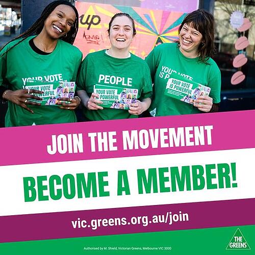 Victorian Greens: Our grassroots movement of members and supporters has helped incr…