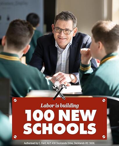 Dan Andrews and Labor have already built or funded 75 new schools...