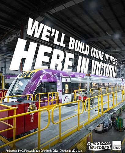 The Andrews Labor Government will build another 23 VLocity trains...