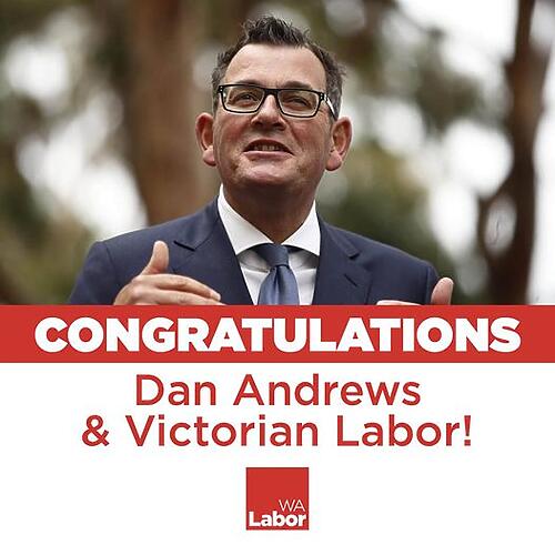 WA Labor: Congratulations to our Victorian Labor colleagues on a great win!…